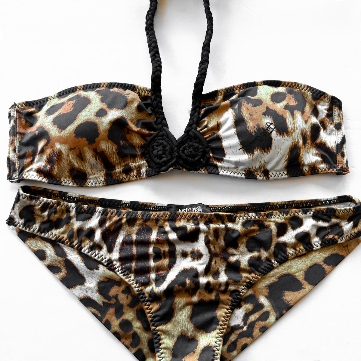 Vintage Cavalli Leopard Print Bikini Set