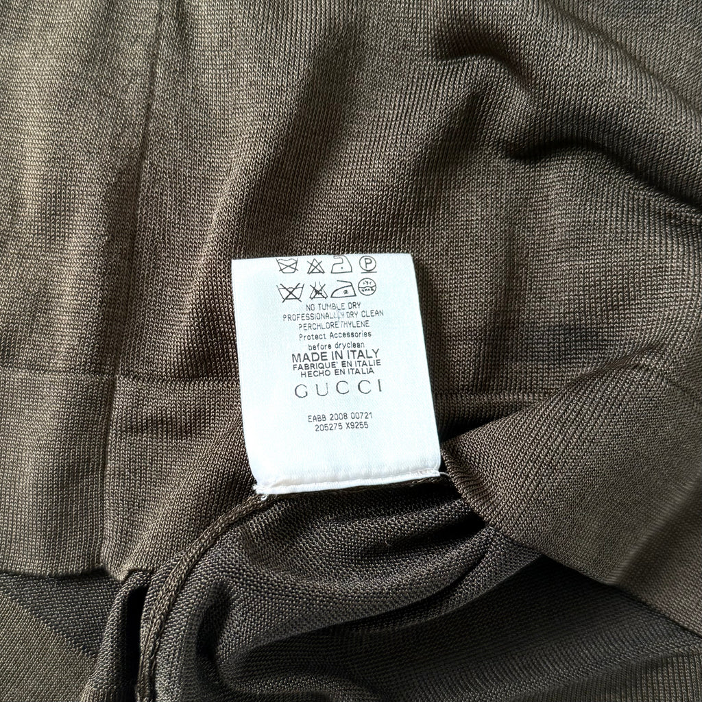 Vintage Gucci Brown Deep V Top