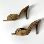 Vintage Gucci Gold Horsebit Mule Heels (7)