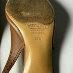 Giuseppe Zanotti Pointed Toe Slingback Kitten Heels (37.5)