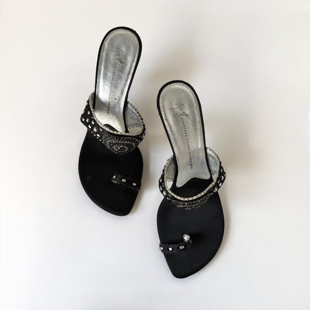Vintage Giuseppe Zanotti Beaded Sandal Heels (39)