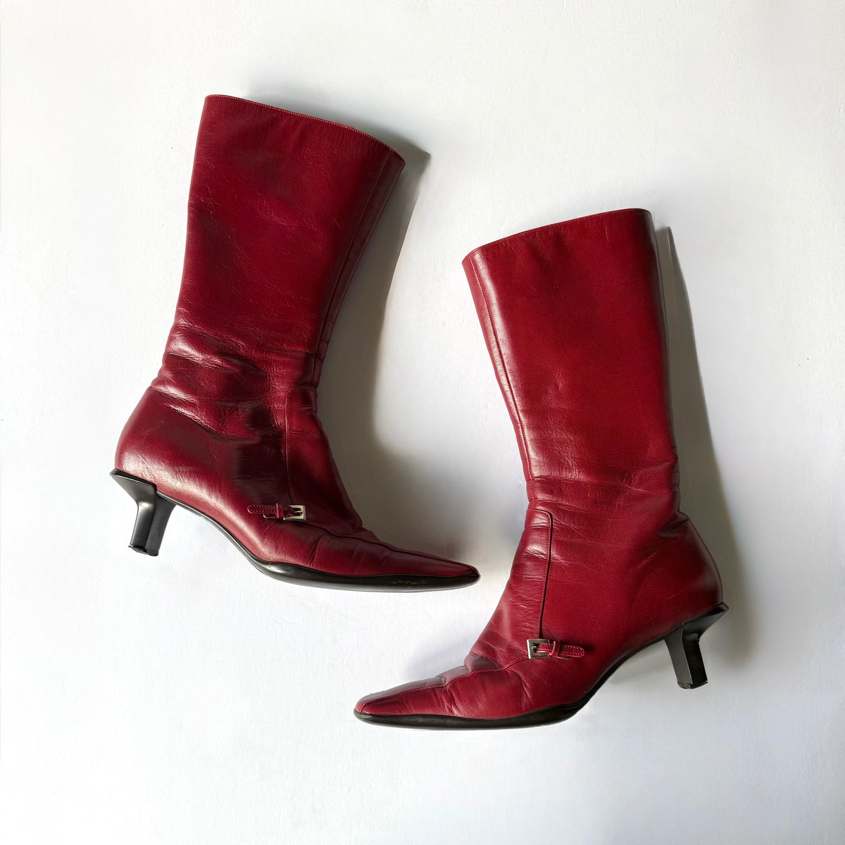 Vintage Prada Leather Boots (37.5)