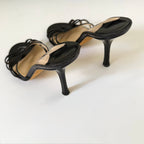 Vintage Jimmy Choo Black Sandal Heels (37.5)