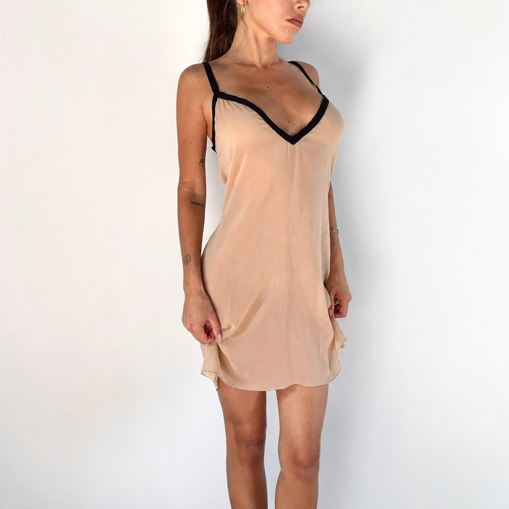 Vintage Missoni Sheer Nude Slip Mini Dress