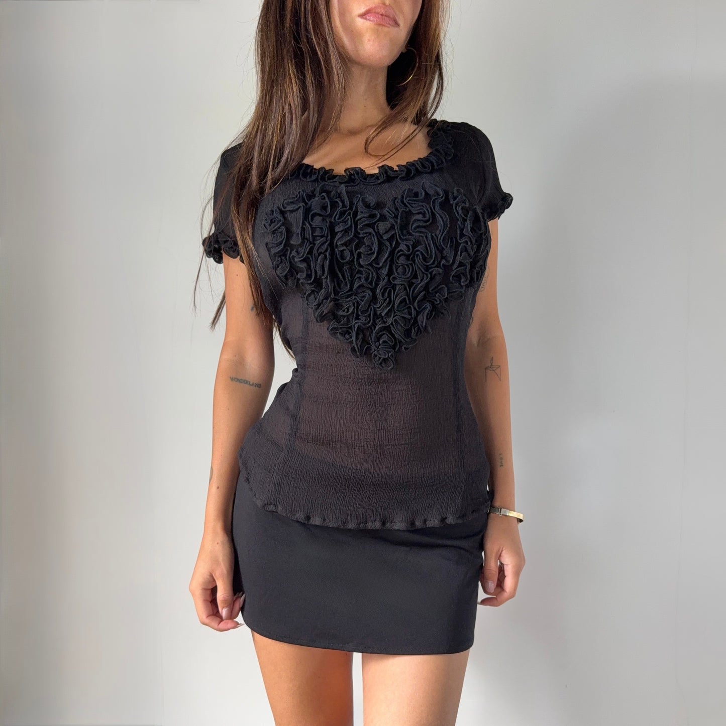 Vintage Moschino Ruffled Heart Top