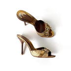 Vintage Gucci Gold Horsebit Mule Heels (7)