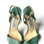 Vintage Jimmy Choo Turquoise Slingback Sandal Heels (37.5)