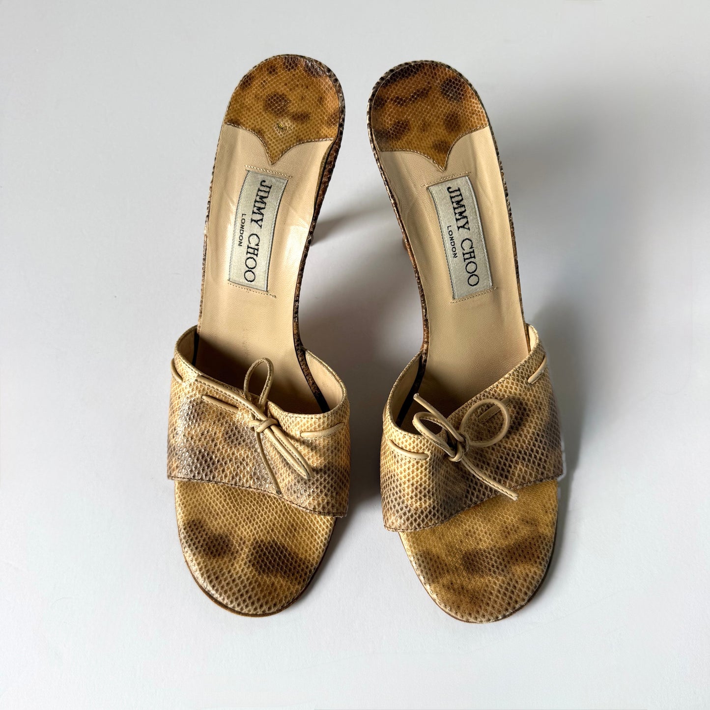 Jimmy Choo Snakeskin Sandal Heels