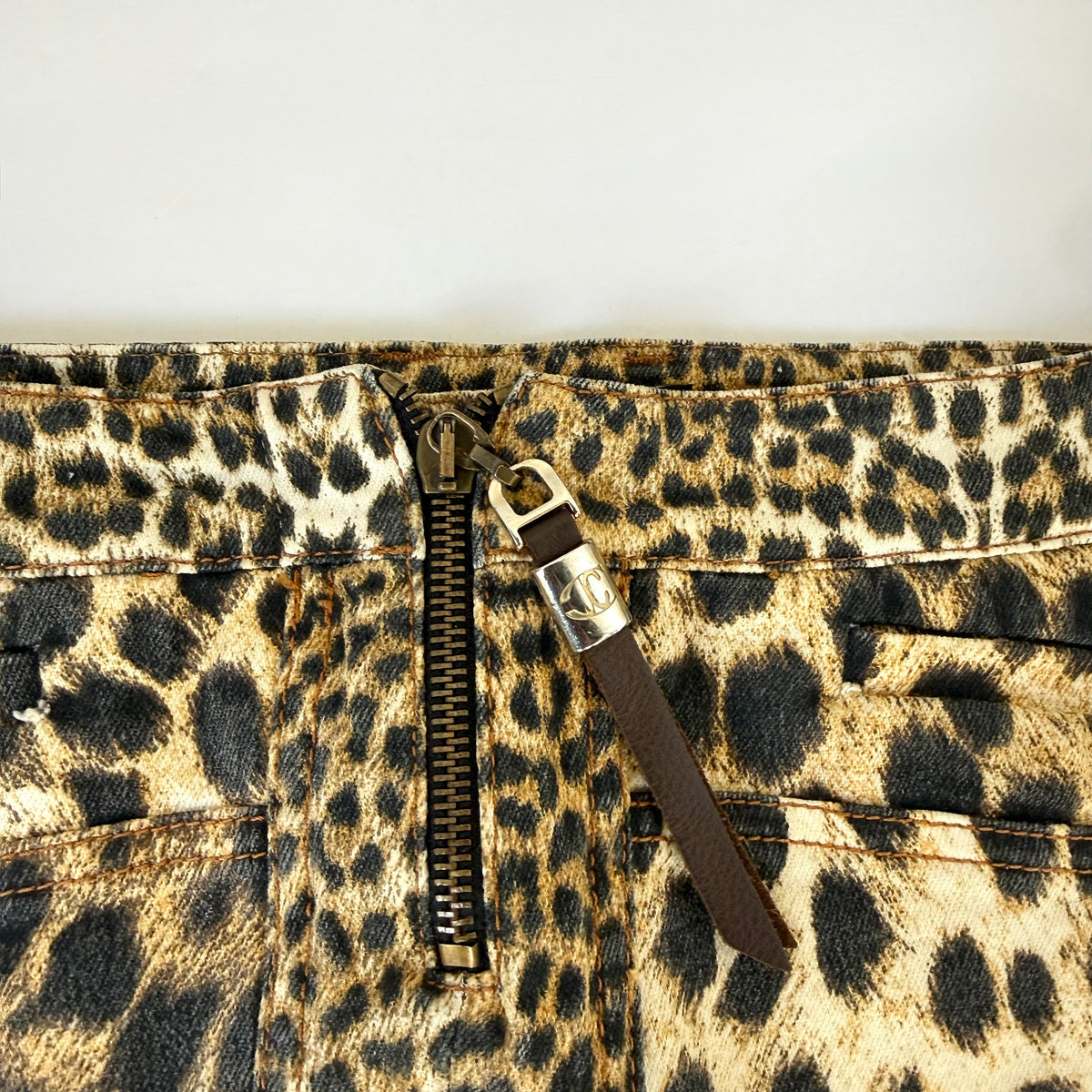 Vintage Cavalli Cheetah Print Midi Skirt
