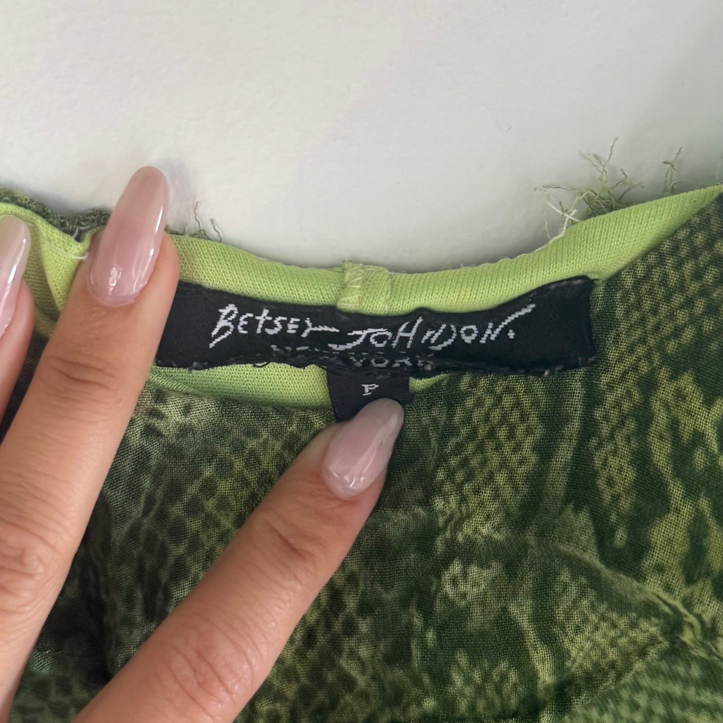 Vintage Betsey Johnson Snakeskin Slip Midi Dress