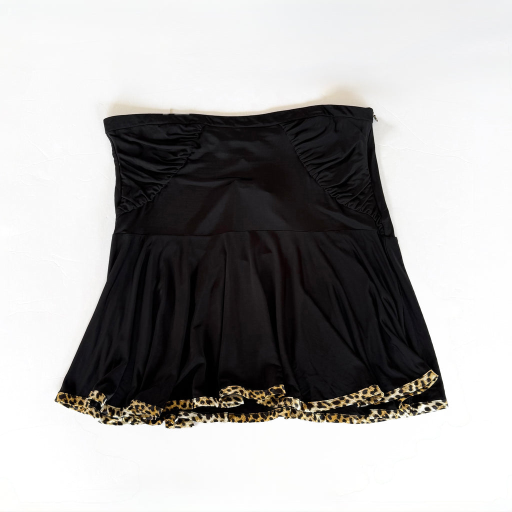 Just Cavalli Leopard Trim Mini Skirt