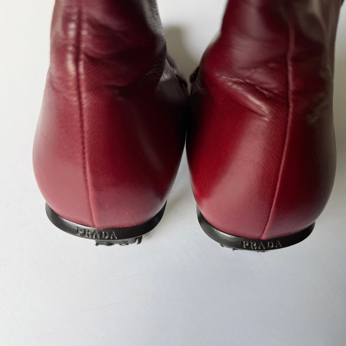 Vintage Prada Leather Boots (37.5)