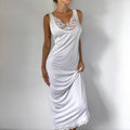 Vintage La Perla White Lace Midi Slip Dress