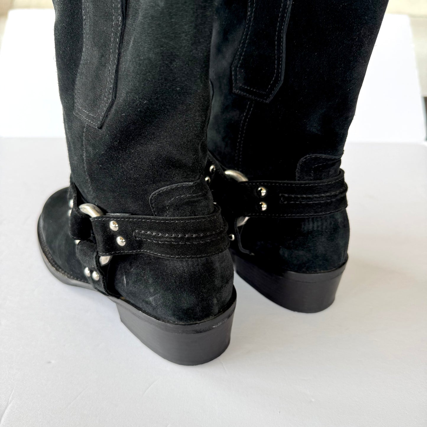 Vintage Giuseppe Zanotti Suede Harness Boots (39)