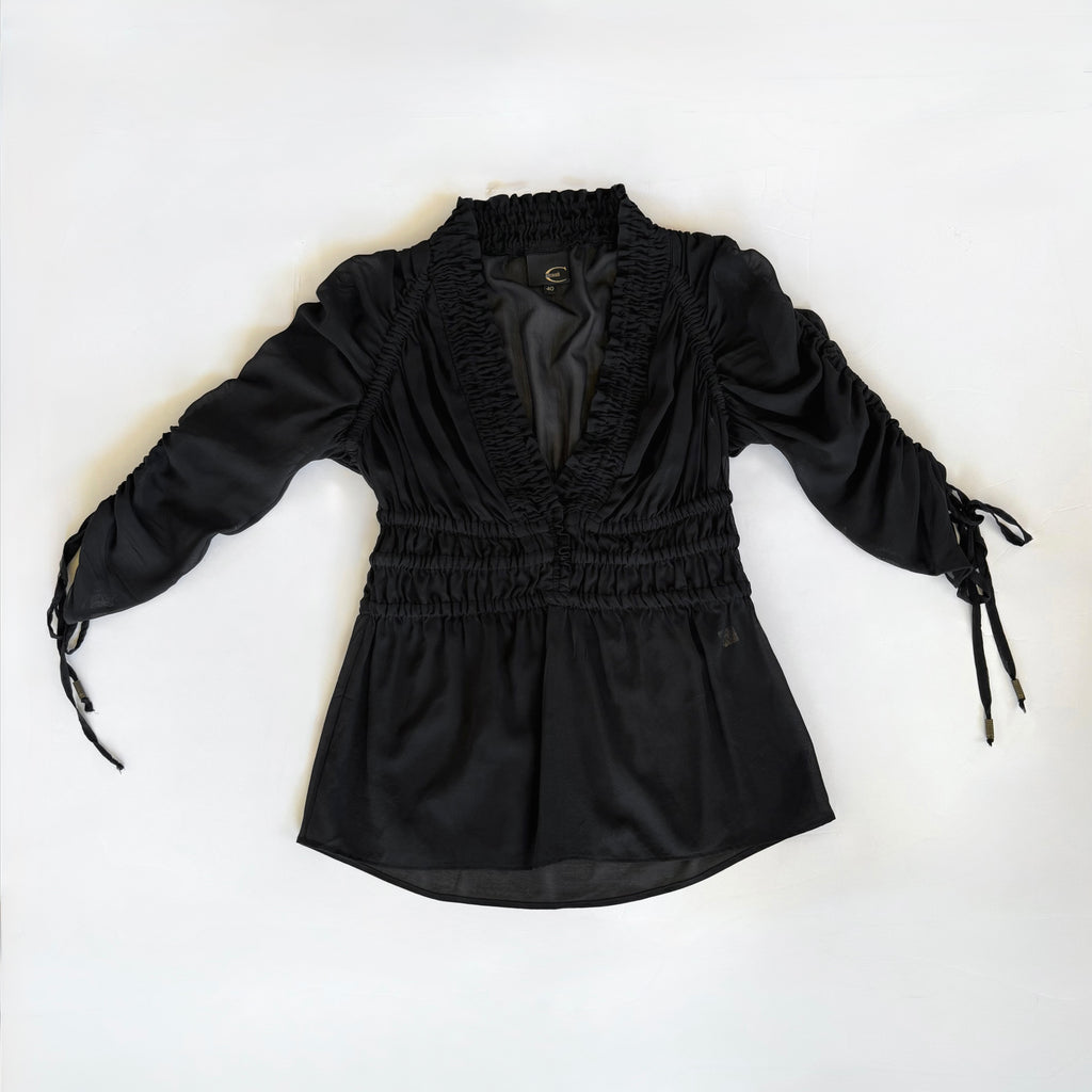 Vintage Cavalli Sheer Ruched Blouse