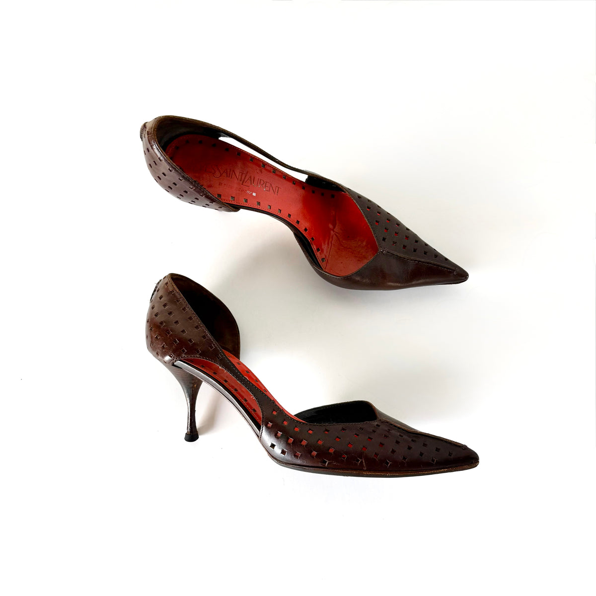 Vintage Yves Saint Laurent Pointed Toe D’Orsay Heels (37)
