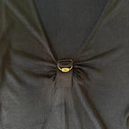 Vintage Gucci Brown Deep V Top