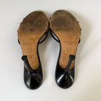 Vintage Jimmy Choo Black Sandal Heels (37.5)