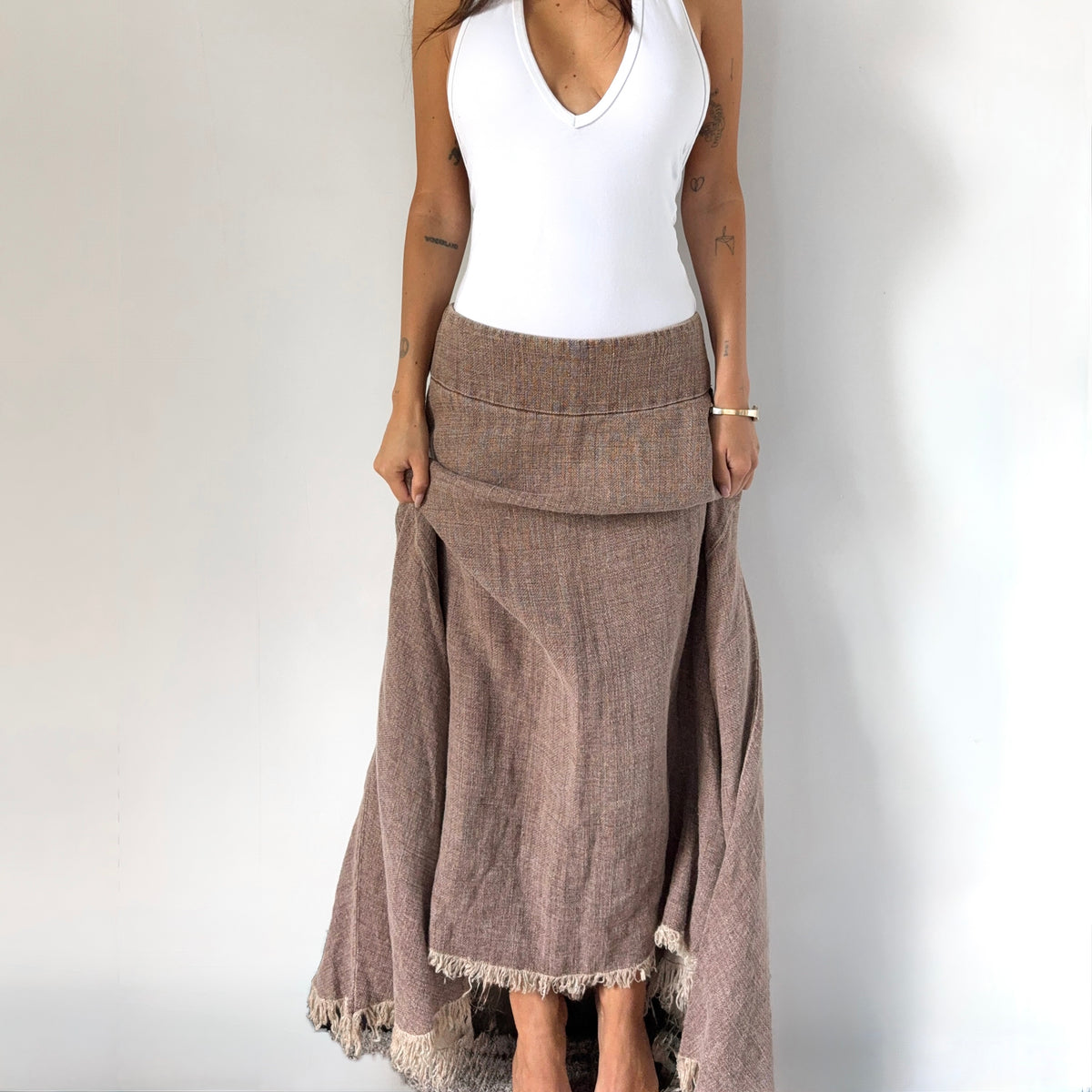 Vintage Roberto Cavalli Linen Skirt