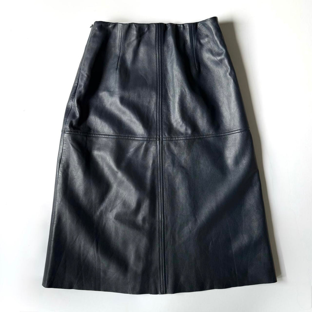 Vintage Tommy Hilfiger Leather Midi Skirt
