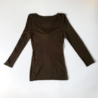 Vintage Gucci Brown Deep V Top