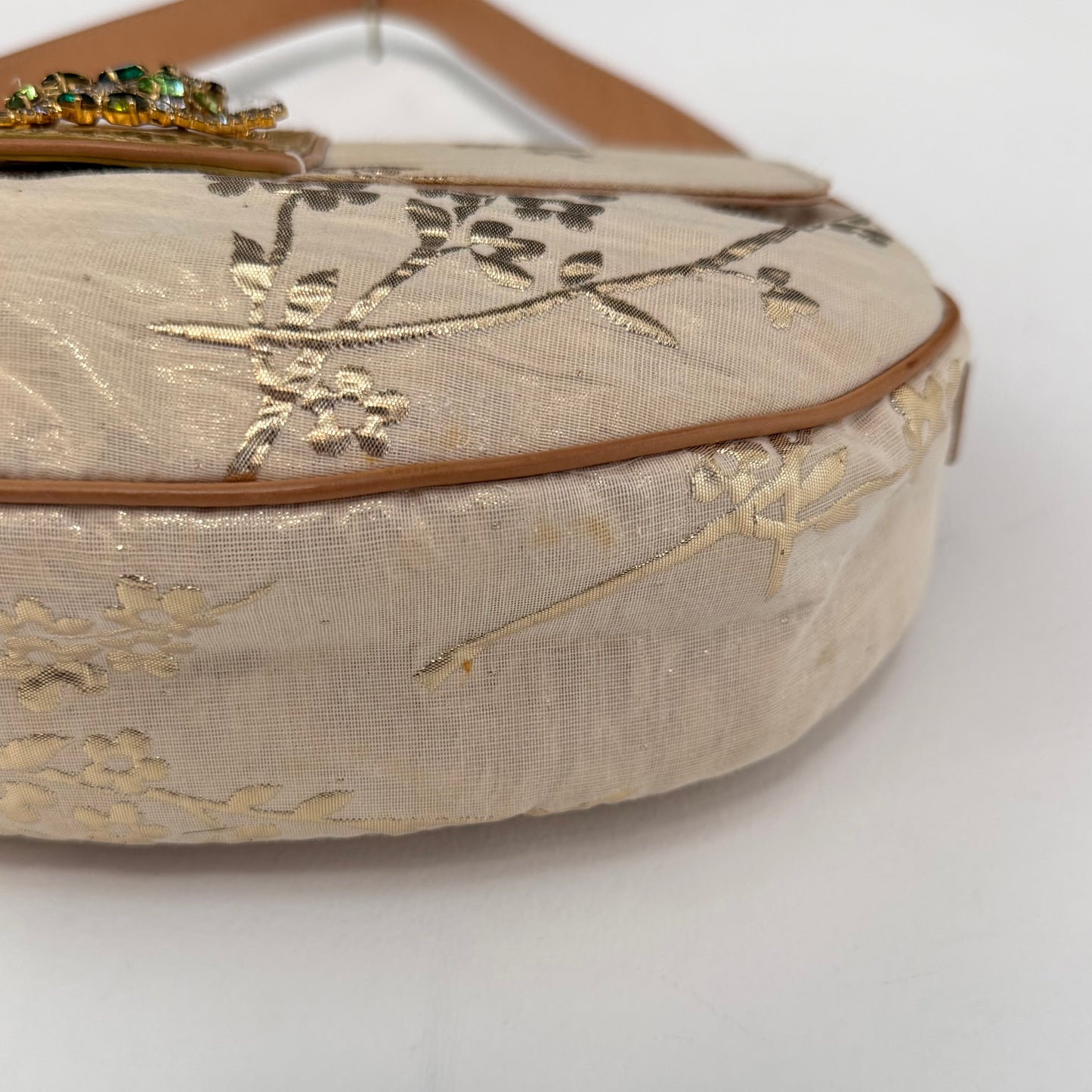 Vintage Giuseppe Zanotti Small Gold Lizard Embellished Bag