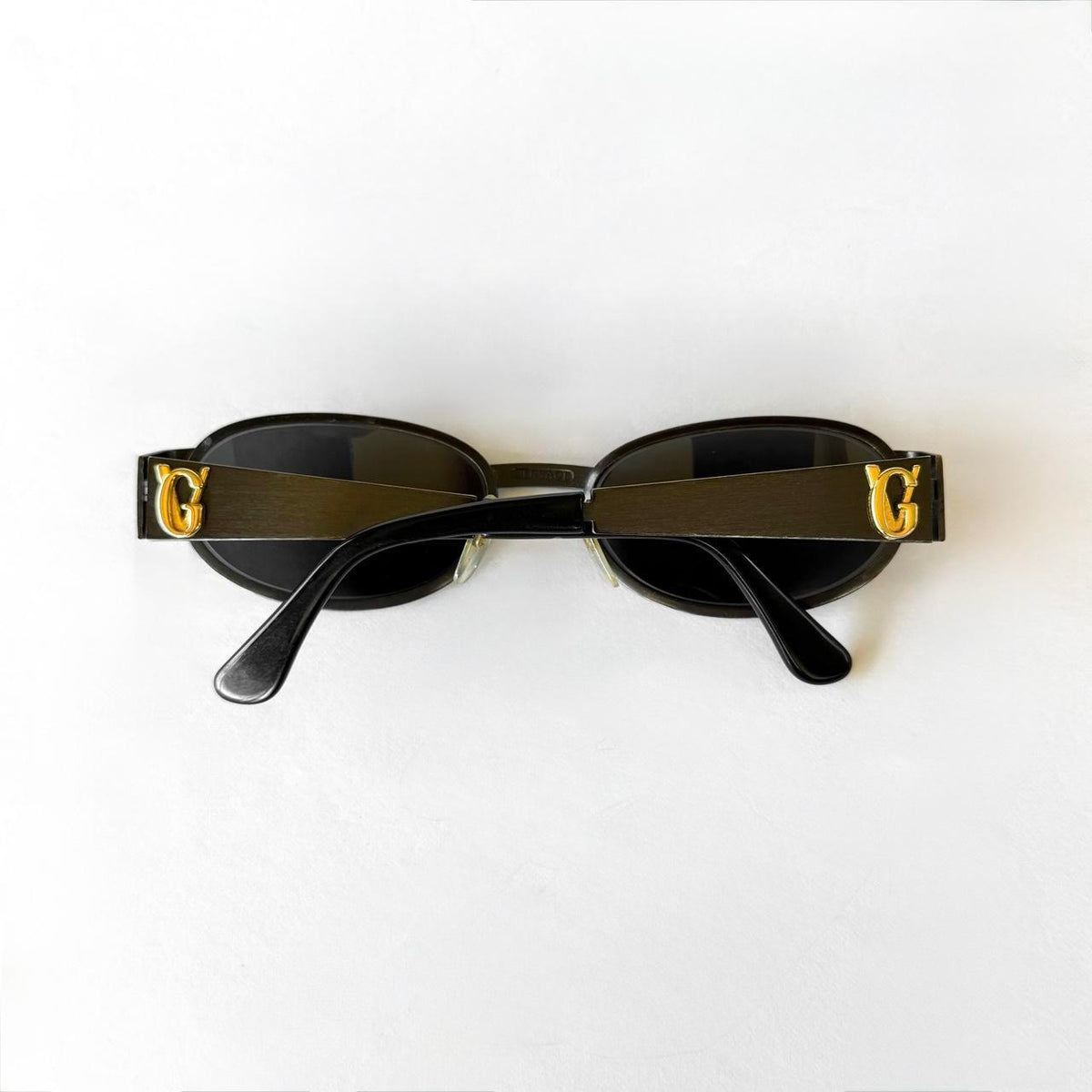 90’s Gianni Versace Black Oval Sunglasses