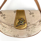 Vintage Giuseppe Zanotti Small Gold Lizard Embellished Bag