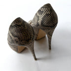 Giuseppe Zanotti Python Print Platform Peep Toe Heels (37)