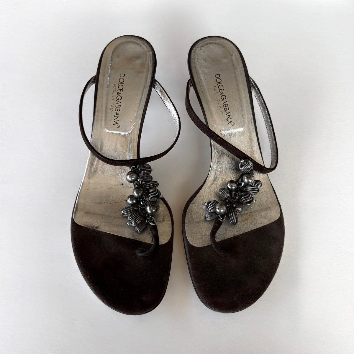 Vintage Dolce & Gabbana Beaded Kitten Heels (39)