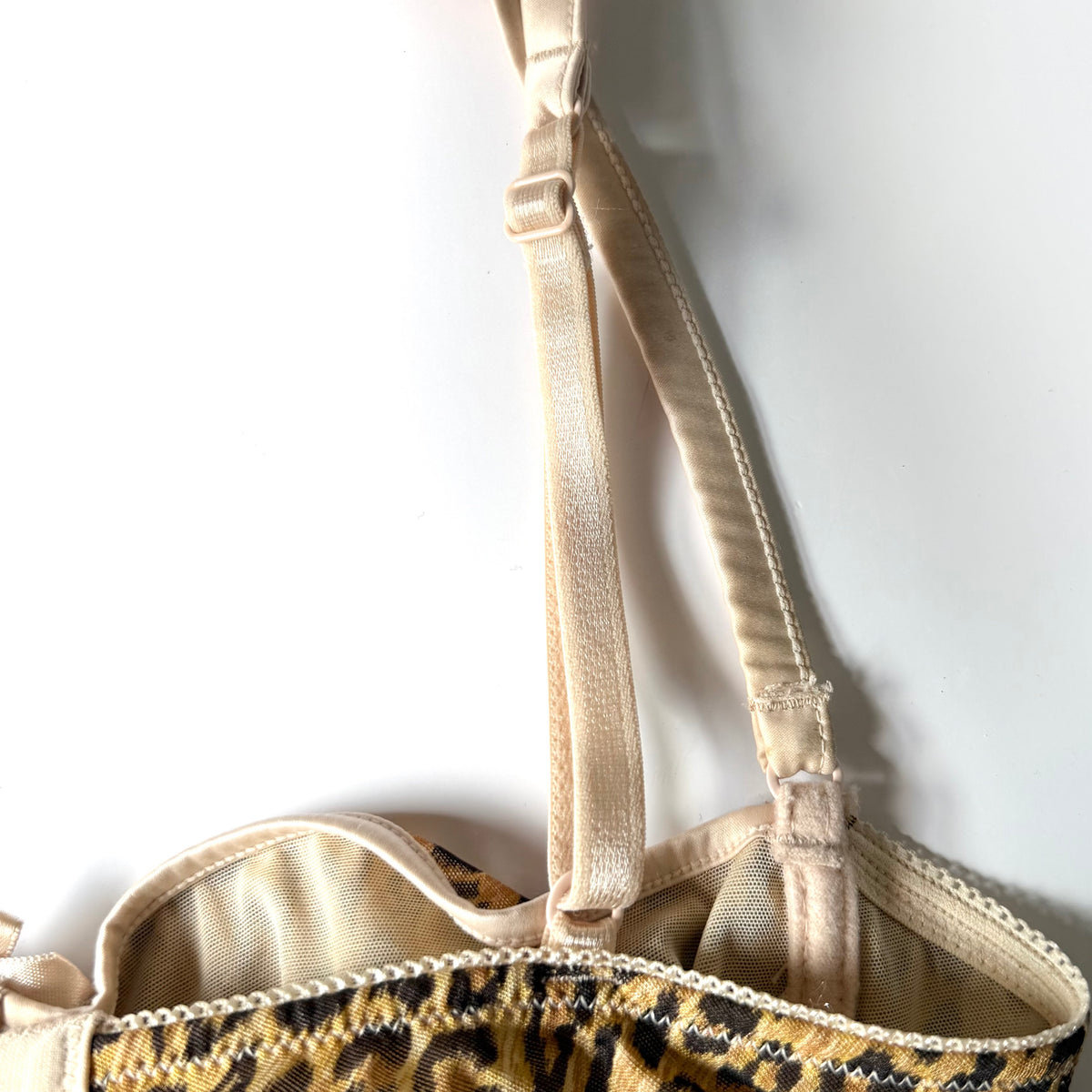 Vintage Dolce & Gabbana Leopard Print Balconette Bra (34B)