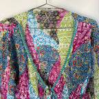 Vintage Alberto Makali Tie Front Beaded Top
