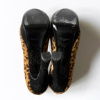 Vintage YSL Leopard Pony Hair Platform Pumps (39.5)