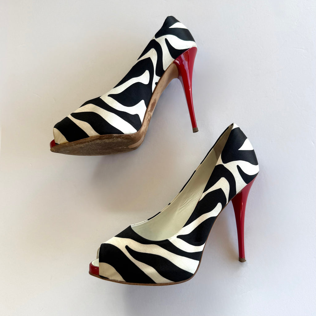 Vintage Giuseppe Zanotti Zebra Print Pumps (37.5)