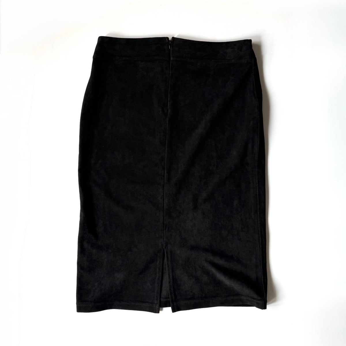 Calvin Klein Black Suede Midi Skirt