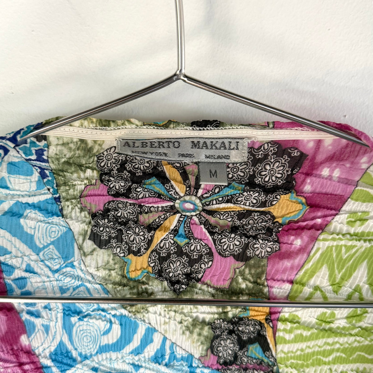 Vintage Alberto Makali Tie Front Beaded Top