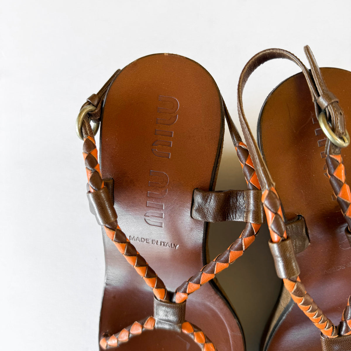 Vintage Miu Miu Wedge Sandal Heels (36)