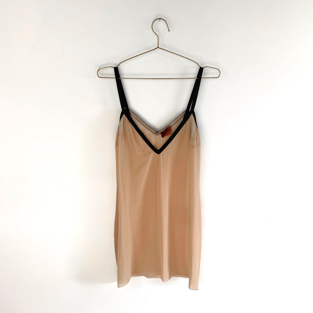Vintage Missoni Sheer Nude Slip Mini Dress