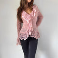 Vintage Lace Ruffle Blouse