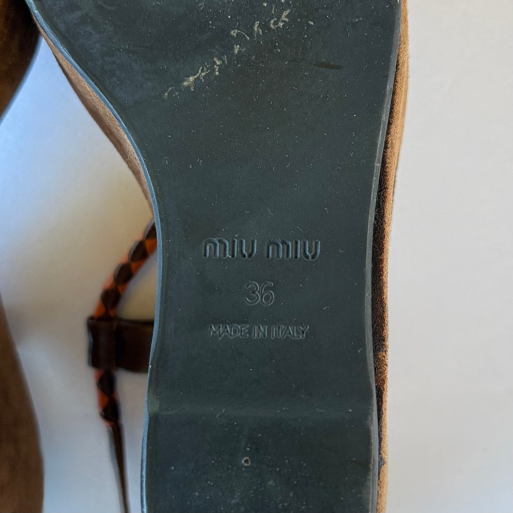 Vintage Miu Miu Wedge Sandal Heels (36)