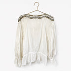 Vintage Roberto Cavalli Embellished Linen Tunic Top