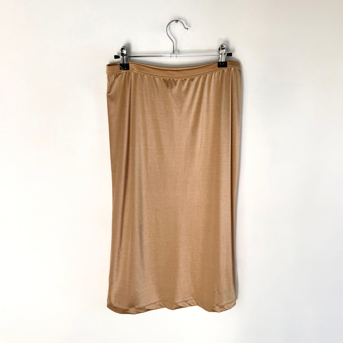 Vintage La Perla Gold Satin Slip Midi Skirt