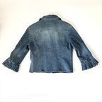 Vintage Moschino Jeans Ruffle Sleeve Denim Jacket