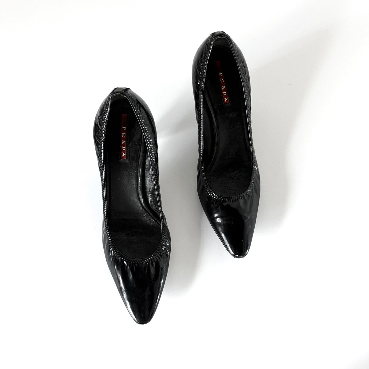 Prada Leather Kitten Heel Pumps (37.5)