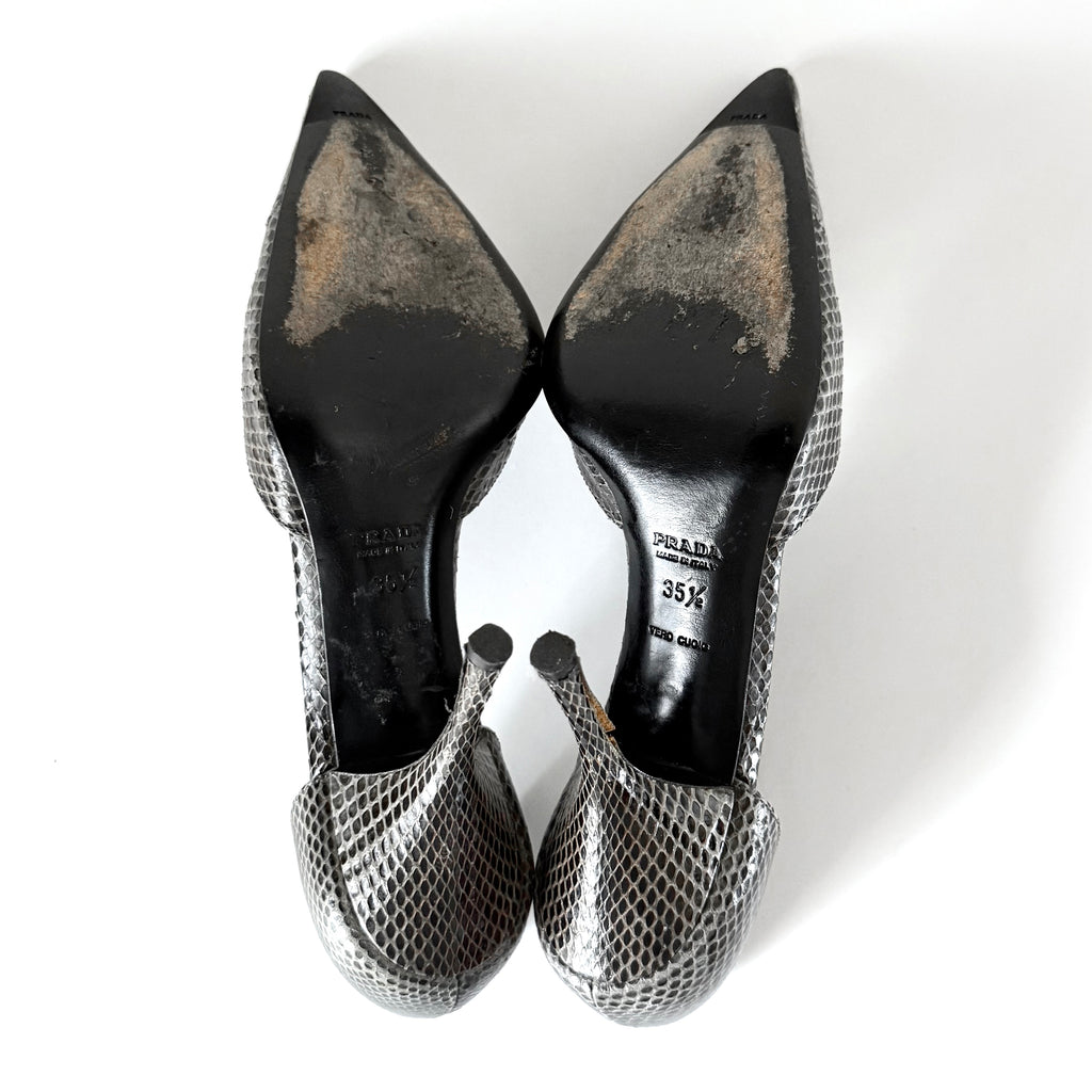Vintage Prada Snakeskin Heels (35.5)