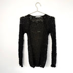 Isabel Marant Étoile Black Sheer Longline Lace Top