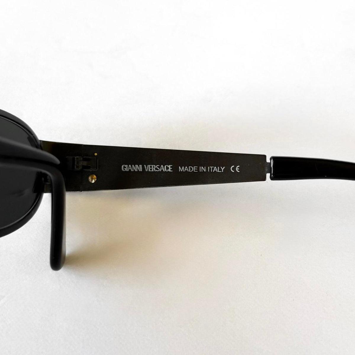 90’s Gianni Versace Black Oval Sunglasses