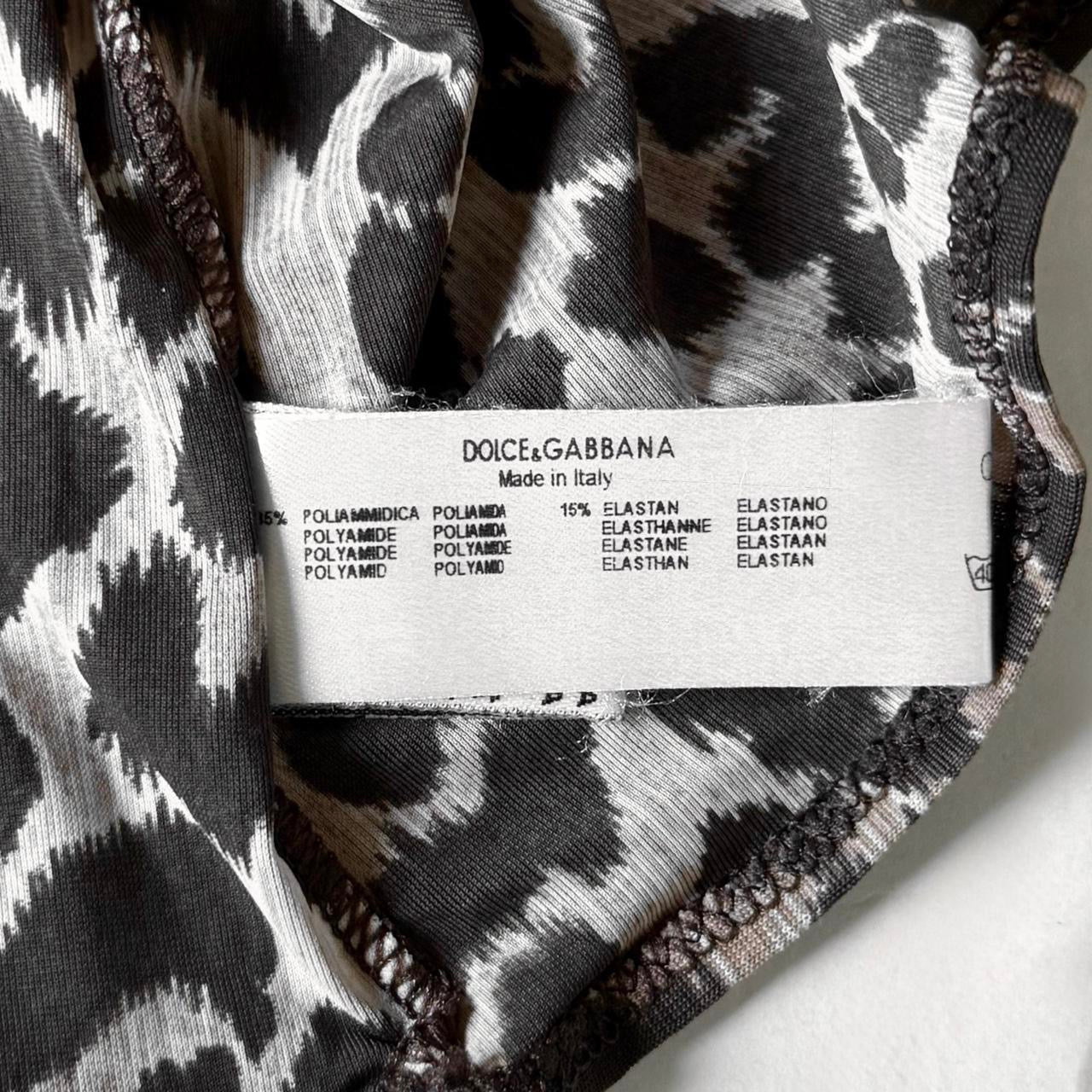 Dolce & Gabbana Y2K Leopard Print Stretch Tank Top