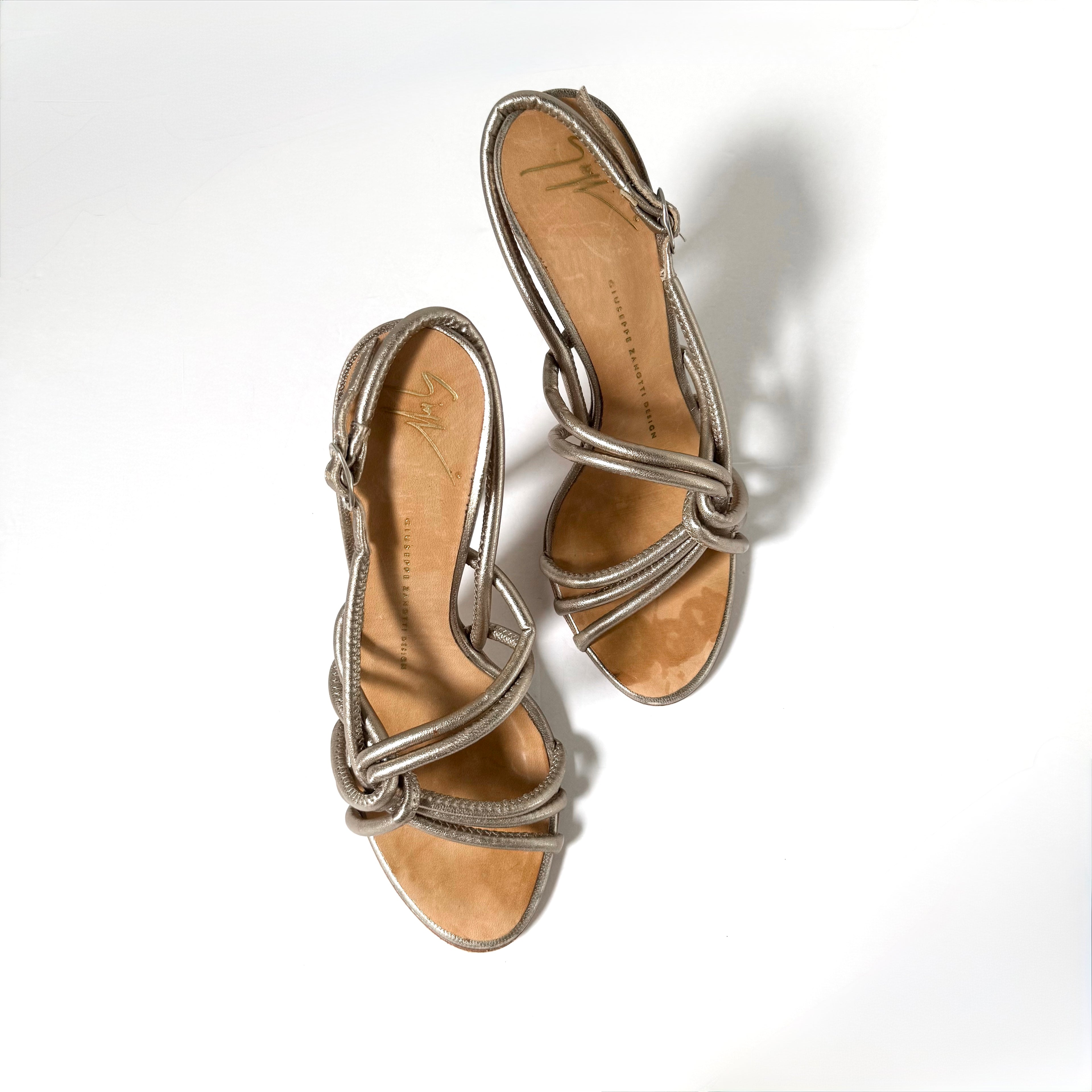 Vintage Giuseppe Zanotti Metallic Strappy Heels (36.5)