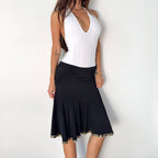 Just Cavalli Leopard Trim Mini Skirt